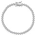 Womens Bracelets for Women - CZ Tennis Bracelets for Girls 18K Rhodium Plated Never Hook Clothes Silver Bracelets Bezel-Setting, Great for Wife,Friend Gifts, 6.7"&7.5" Can Choice