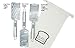 Set of 3 Professional Stainless Steel Graters for Cheese, Vegetables, Chocolate, Protective Fabric Bag