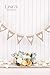 Ling's moment Hessian Burlap Pennant Bunting Banner Flags with Lace for Wedding, Party, Home Decoration, 12pcs, 8Ft, DIY Decor
