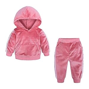 Binggong Damen Sweatershirt Baby meisjes jongens outfit set 2-delig bovendeel + broek, fleece shirt met lange mouwen…