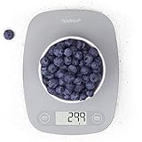 Digital Kitchen Scale / Food Scale - Ultra Slim, Multifunction, Easy to Clean, Large Display (grey)
