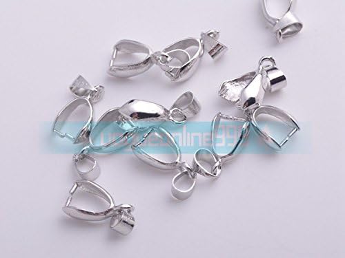 17x7mm Platinum 20pcs Gold/Silver/Platinum Findings Bail Connector Bale Pinch Clasp Pendant