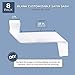 Sparkle and Bash Bulk Blank Satin White Sashes Customizable To Decorate - 8 Pack Blank Sashes To Decorate