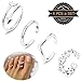 FIBO STEEL 3-18 Pcs Open Toe Rings for Women Arrow Tail Band Toe Ring Adjustable