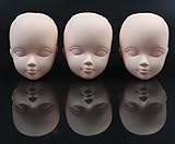 CHENGYIDA 3-PACK Mini Cosmetology Mannequin Heads ,Doll Head Parts Repair ,Practice Makeup,1/6 Bjd Dollfie Female Doll Figure Option Head