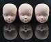 CHENGYIDA 3-Pack Mini Cosmetology Mannequin Heads,Doll Head Parts Repair,Practice Makeup,1/6 Bjd Dollfie Female Doll Figure Option Head