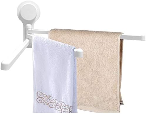 Krupalu Plastic 3 Arm Kitchen/Bathroom Strong Adhesive Towel Rack, 1Pc(White)