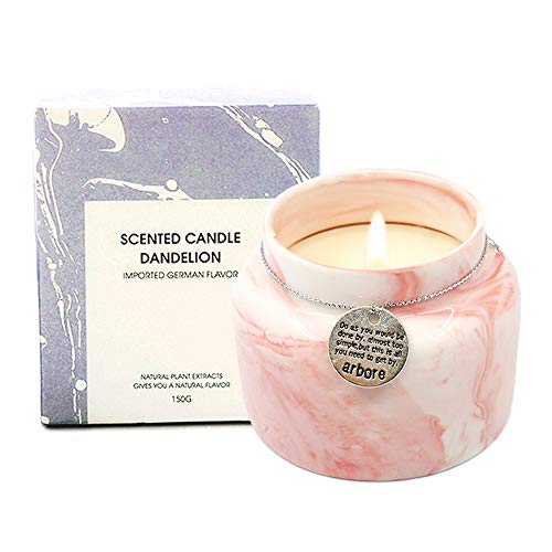 Natural Soy Wax Scented Candle, Aromatherapy Jar Candle, Fragrant Candle, Rosa, Pink, Relax & Fresh air, 1 piece