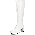 Women's Go Go Boots Over The Knee Block Heel Zipper Boot