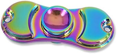 Fidget Spinner Metal Hand Spinning High Speed Fidget Toys for Relieving ADHD Anxiety Stress and Boredom (Rainbow)