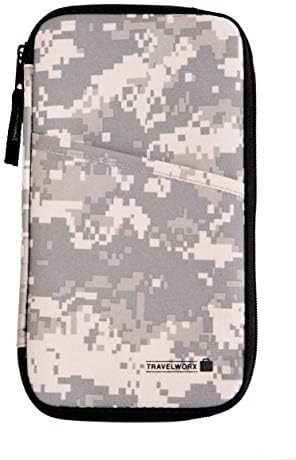 Travel Wallet Passport Holder, Card & Document Organiser, Camouflage Case, for Family, Men & Women, Multi-Purpose, Ticket, Cash, Money, Small Bag, Pouch, Travelworx