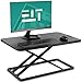 EleTab Standing Desk Converter, 42 Inches Stand up Desk Riser, Adjustable Height Computer Workstation Black