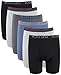 KAYIZU Men's Underwear Comfort Soft Cotton Stretch Boxer Briefs 6-Pack Large