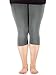 Zando Women's Tights Seamless Capri 3/4 Length Soft Stretchy Plus Size Crop Smooth Solid Footless Basic Thin Leggings