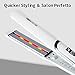 MaikcQ Titanium Infrared Flat Iron, Professional Hair Straightener with Digital LCD Display, Dual Voltage Adjustable Temp, Auto Shut-Off Salon Tool for All Hair Types -1 Inch White