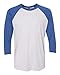 Next Level Unisex Triblend 3/4-Sleeve Raglan M VIN RYL/ HTR WHT