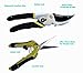 Bypass Pruning Shears Kit – Stainless Steel Gardening Hand Pruner and 1 Micro-Tip Snip Garden Clipper with Sharp Blades for Comfortable Trimming (Set of 2)