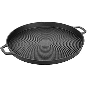 Amazon Com Amazonbasics Pre Seasoned Cast Iron Pizza Pan 13 5