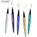 UCANBE 5PCS Liquid Eyeliner Pen Waterproof Eye Gel Shimmer Sparkle Smudge Proof Pigmented Eyeshadow Eye Liner Pencil Cosmetics (Set of 5)