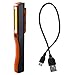 XY ZONE Rechargeable Work Light, 2in1 Mini Portable Pocket COB Flood Light, Inspection Lamp, Super Bright LED Flashlight Torch with Magnetic Clip and USB Charging Cable