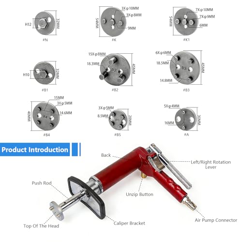 Ayolofei 24 TLG Universal Brake Piston Piston Reset Set with Case for Rotating and Pressing Brake Pistons on Different Cars, Suitable for Most