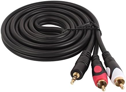 3.5mm Male to 2-Male RCA [Left / Right] Stereo Audio Cable - Step Down Design Adapter Cable for iPhone, iPod, Android Smartphones, Tablets, MP3 Players and More (10Feet)