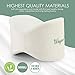 The Wayanna Collection Back Pain Relief Knee Pillow: Contoured Orthopedic Memory Foam Side Sleeper and Pregnancy Wedge Pillows for Sciatic Nerve Joint Leg and Lower Back Aches