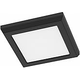 Nuvo Blink Performer - 8W CCT Selectable LED Square Flush Mount in Utilitarian Style-0.67 Inches Tall and 5 Inches Wide-Black