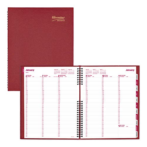 Brownline CoilPro 2020 Weekly Appointment Book, Bright Red, 11 x 8.5 Inches (CB950C.RED-20)