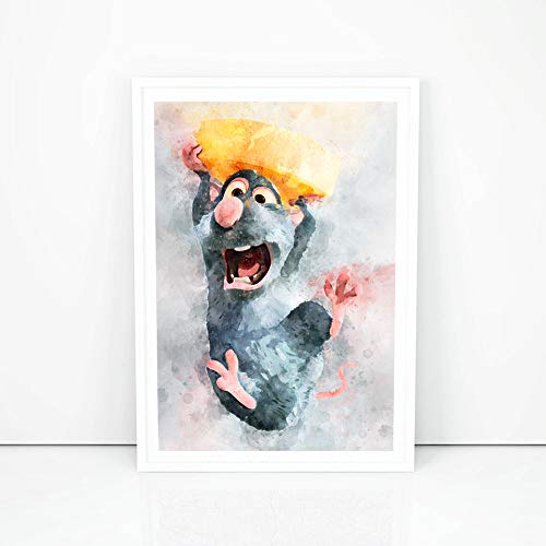 Amazon Com Ratatouille Movie Poster Disney Wall Print Ratatouille Home Decor Ratatouille Canvas Print Ratatouille Artwork Disney Watercolor Print Handmade ratatouille movie poster disney wall