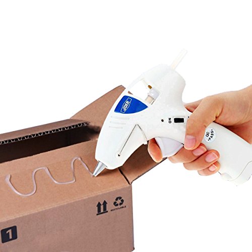 10W Plastic Electronic Heating Hot Melt Glue White Hot Melt Glue Gun with 50Pcs Glue Sticks