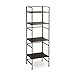 Seville Classics Resin Slat Tower Shelving, 4-Tier (Espresso)