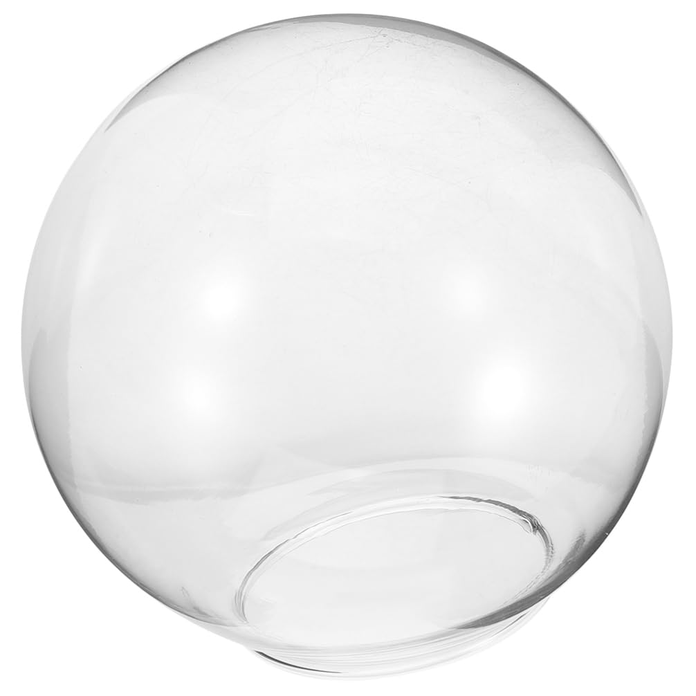 Ciieeo Transparent Globe Glass Lampshade, Decorative Light Cover for Ceiling Lights, Easy to Replace and Clean, Ideal for Living Room, Bedroom, Dining Room, 15cm Diameter, 7cm Opening