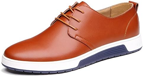 Jtomoo Men's Leisure Style Lace-up Oxford Shoes Faux Leather Shoes