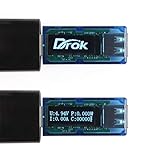 DROK Pocket Digital Multimeter USB, 5V 3A Gauge Mini OLED Monitor, Volt Amp Power Capacity Battery Tester, USB Charging Cable QC 2.0 Charger Troubleshooting Tool