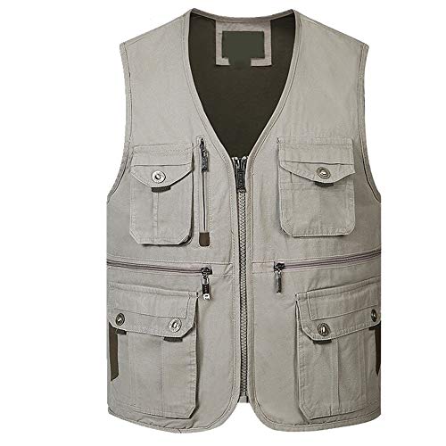 Weste Herren Mittelalter Herbst Outdoor Multi Pocket Anglerweste Fotojacke Jacke Mittelalter und Ältere Freizeit Reine…