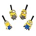 Finex Set of 4 - The Minions Travel Luggage Tags Bag Tag with Adjustable Strap Yellow Despicable Me