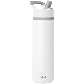 Simple Modern Water Bottle with Straw Lid Vacuum Insulated Stainless Steel | Reusable Leak Proof BPA-Free Flask for Gym, Travel, Sports | Summit Collection | 22oz, Winter White Mix