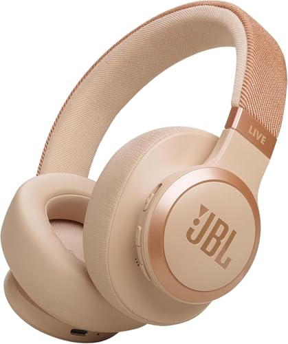 JBL Live 770 NC Cuffie Over-Ear Wireless, Beige