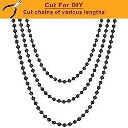 Jishi Steel Ball Chain Bead Dog Tag Chain Beaded