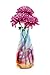 MODGY Expandable Flower Vase Plastic Decorative Modern Vases for Flowers Centerpieces Dining Table Decor Living Room Bathroom Wedding Office, Rize