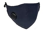 PM2.5 Navy Dust Mask with Exhale Valve + 4 N99 Filter Set (Available in Black, Navy, Beige, Grey and Pink)
