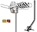 Vilso TV Antenna Outdoor Amplified - Motorized 360 Degree Rotation - Digital HDTV Antenna - 150 Miles Range - Wireless Infrared Remote with Mount Pole