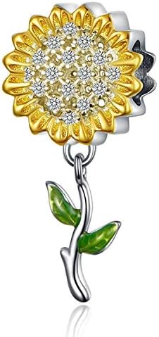 Hutou Sunflower Charm Fit Pandora 
