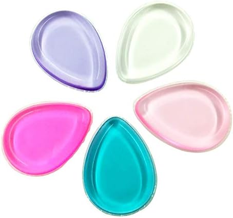 HenMerry 5 Pcs Silicone Makeup Puff Drop-Sshaped Jelly Makeup Puff Cushion BB Cream Liquid Foundation Makeup Tool