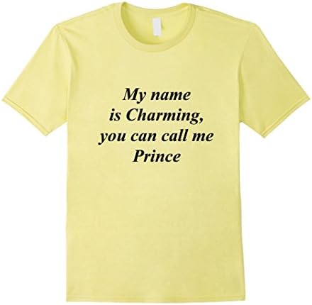 Men's PRINCE CHARMING T SHIRT Best Kids T-Shirt Boys Tee Small Lemon