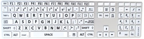 ENGLISH US LARGE LETTERS(UPPER CASE) NON TRANSPARENT WHITE BACKGROUND KEYBOARD STICKERS FOR COMPUTER LAPTOPS DESKTOP