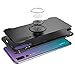 Orzero TPU + PC Hybrid Dual Layer Case Compatible for Huawei P20 Pro Full Body Heavy Duty Protection Absorption Anti-Scratch Durable Cover 360 Rotating Metal Ring (Adsorbed Iron Plate) -Navy