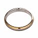 Titanium Wedding Ring 18k Gold Plated Edges Comfort Fit Band 4mm