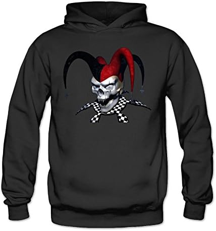 Cozyou Clown Skull Women's Long Sleeve Autumn Sweatshirt M Black